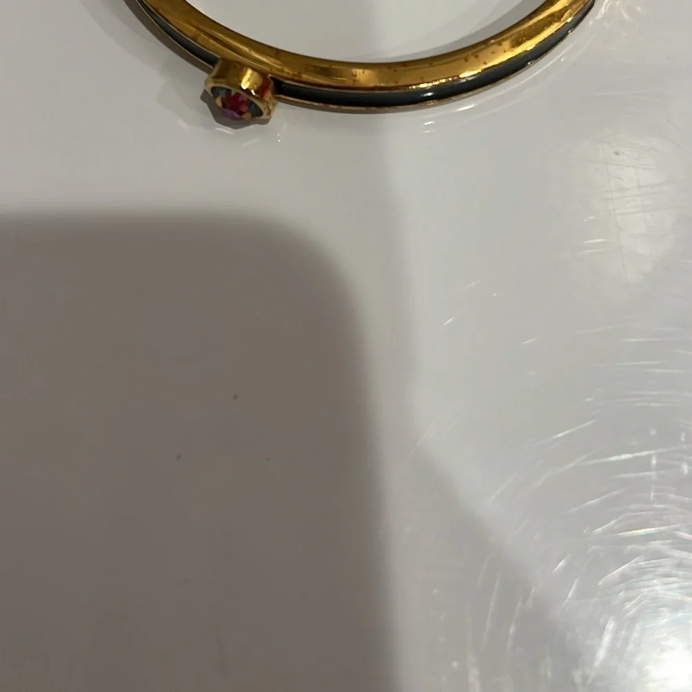 Kate‎ spade forever gems cristal bangle bracelet in black & gold
